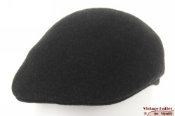 Preshaped flatcap dark grey wool 56